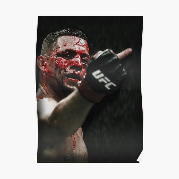 Nate Diaz Flip Finger UFC Nate Diaz Fighter Poster Nate Diaz Poster