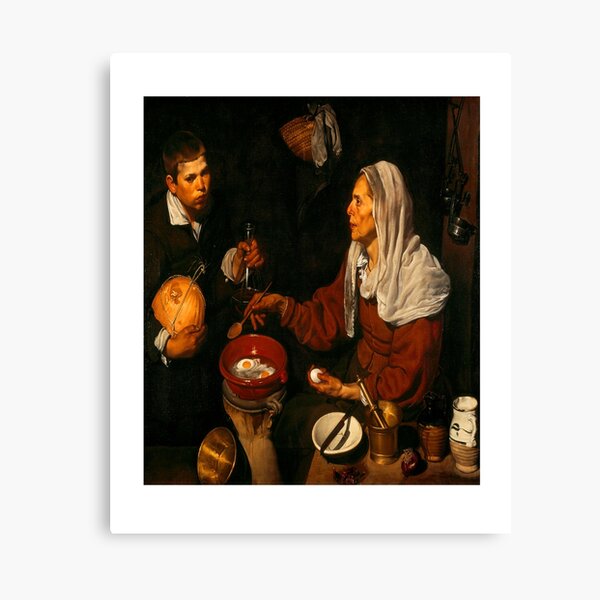 Vista previa del artículo con la obra «Diego Velázquez Vieja friendo huevos 1618», diseñado y vendido por Vitage-Art45.
