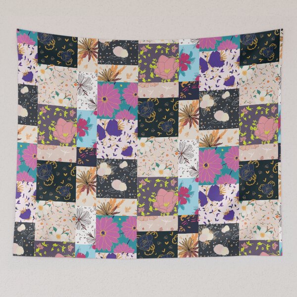 Item preview, Flowers patchwork  designed and sold by Titi-Titi.