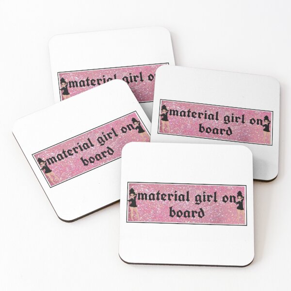 Item preview, material girl on board bumper sticker designed and sold by kathumphrey.