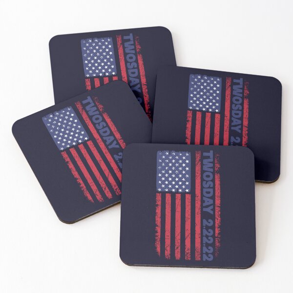 Item preview, Memorable Day of the Year TWOSDAY 2.22.22 Distressed Grunge Vertical American Flag, Numerological Event, USA Grunge 2s Day Flag, Matching Family, 2 22 222, Twosday Commemorative, 22222 Souvenir designed and sold by zenturtlemerch.