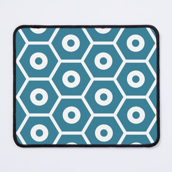 Item preview, Hexagon Teal Blue Geometric pattern Circles designed and sold by Lubo Lubenov.