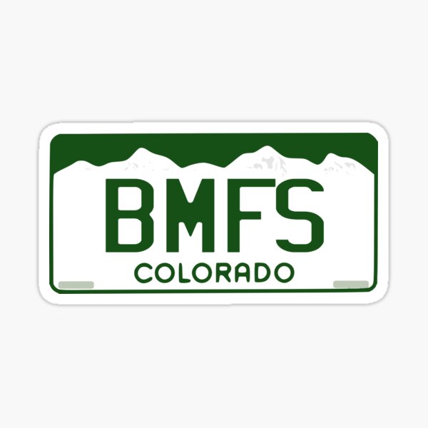 Vista previa del artículo con la obra «Matrícula de Colorado de BMFS», diseñado y vendido por Gypsy Bluegrass Designs.