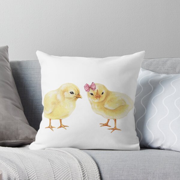 Item preview, Chicks in Pink Bows on White designed and sold by ThistleandFox.