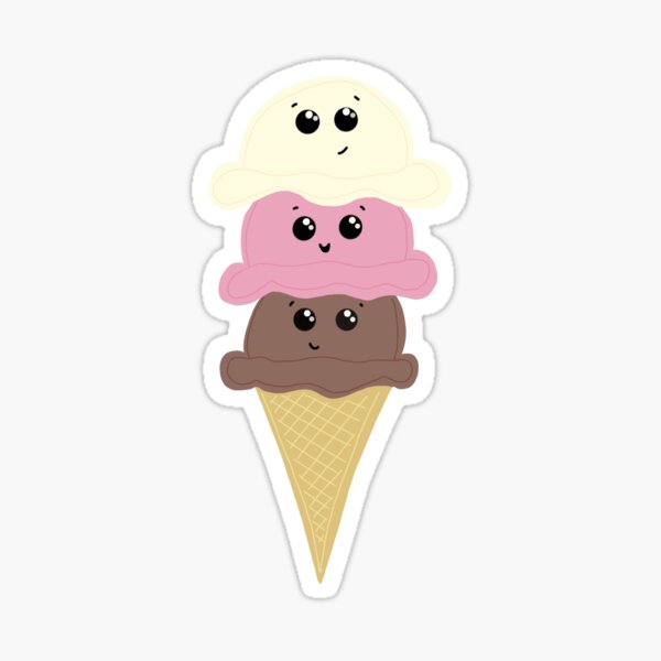 Three Scoops Of Happy Sticker