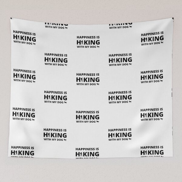 Item preview, Happiness Is A Day Spent Hiking With My Dog, outdoor adventure,  designed and sold by oufa.