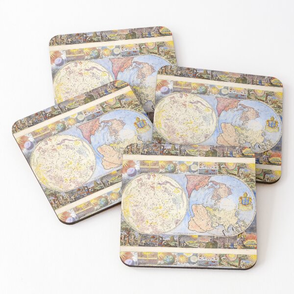 Item preview, Flat world astrology map vintage designed and sold by fanuchi.