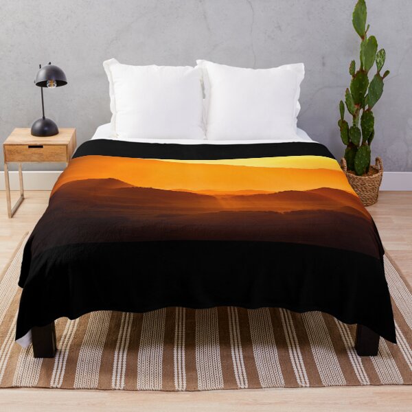 Item preview, Colorful sunrise, orange and yellow colors, sun rays over mountains, golden hour.  designed and sold by AylaHarbich.