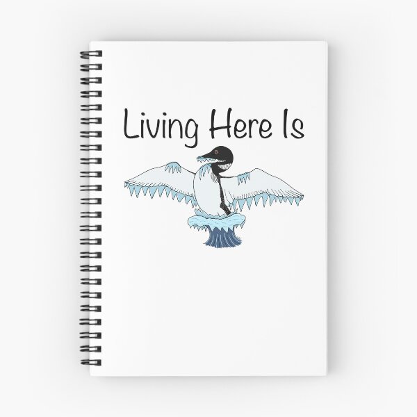 Artikelvorschau, Hier zu leben ist Loon-Icy – Loon Pun Cartoon – Common Loon Cartoon entworfen und verkauft von EcoElsa.