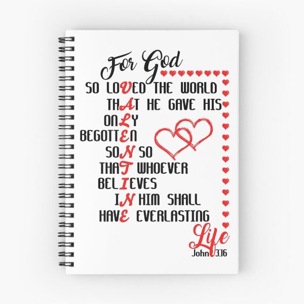 Item preview, John 3:16 - Christian Valentines Day - Bible Verse designed and sold by SaintSinnerShop.