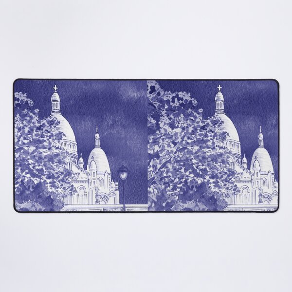 Item preview, Purple Blue Very Peri Gorgeous Sacre Coeur Cathedral Montmartre Paris France designed and sold by Irina Sztukowski.