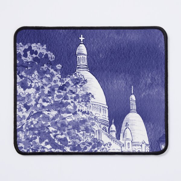 Item preview, Purple Blue Very Peri Gorgeous Sacre Coeur Cathedral Montmartre Paris France designed and sold by Irina Sztukowski.
