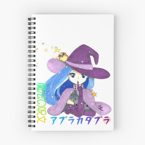 Item preview, Anime witch girl casting magic with kawaii owl pet designed and sold by Sophiberry X.