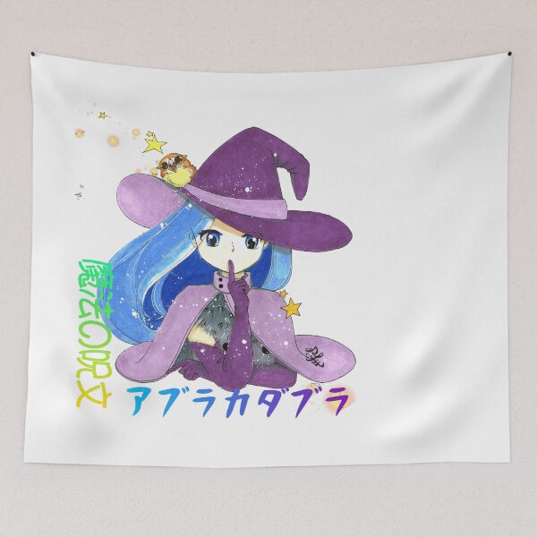 Item preview, Anime witch girl casting magic with kawaii owl pet designed and sold by Sophiberry X.