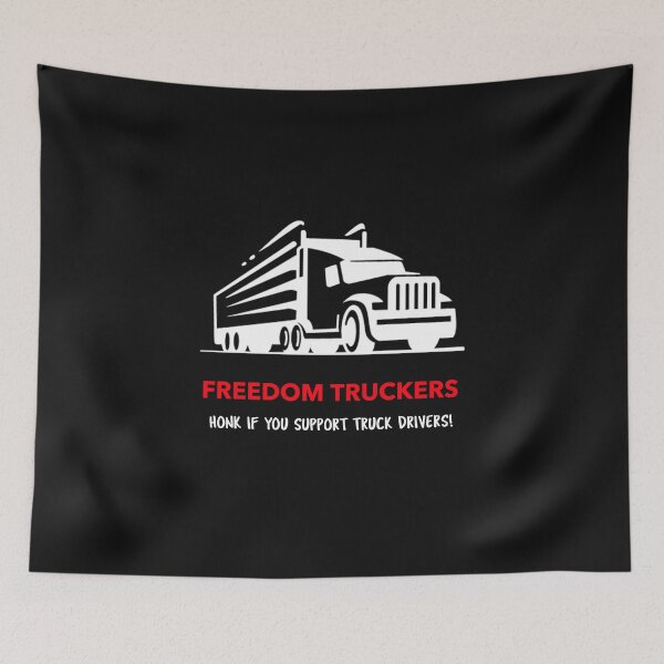 Item preview, FREEDOM TRUCKERS - Honk If You Support Truck Drivers! designed and sold by Mysmartworld.