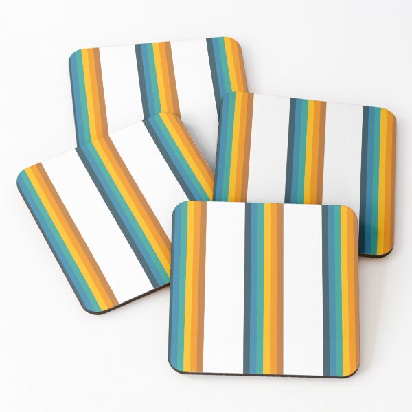 Item preview, Retro Rainbow Minimal Abstract -  multicolored vertical stripes  designed and sold by TalBright.