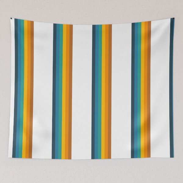 Item preview, Retro Rainbow Minimal Abstract -  multicolored vertical stripes  designed and sold by TalBright.