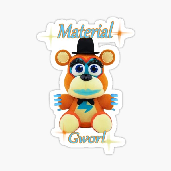 "Freddy "Material Girl" Fazbear" Sticker by LuckyGhostArt Redbubble