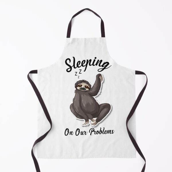 Item preview, Sleeping On Our Problems Funny Saying With Sloth Animal designed and sold by Kitten2220.