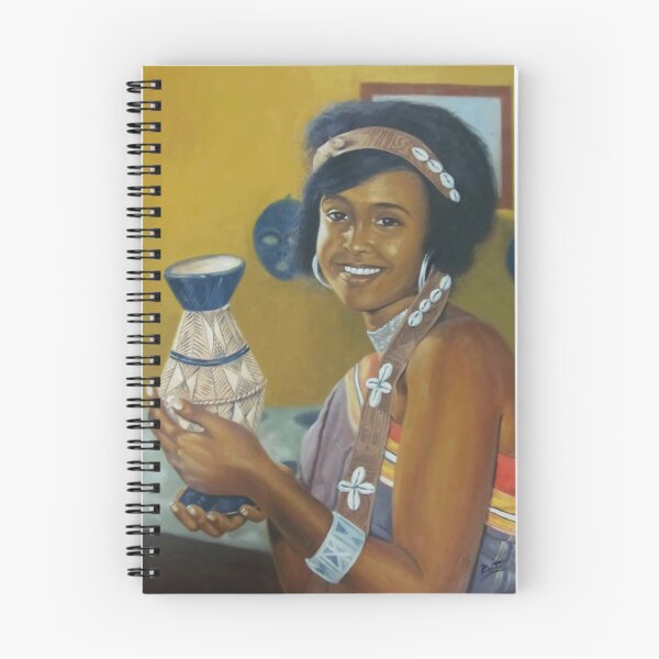 Artikelvorschau, Bemalung eines somalischen Mädchens in traditioneller Kleidung entworfen und verkauft von VintageSomalia.