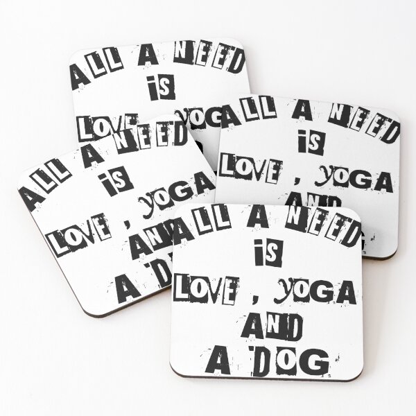 Item preview,  All i need is love and yoga and a dogb designed and sold by Mohamed Knibaa.