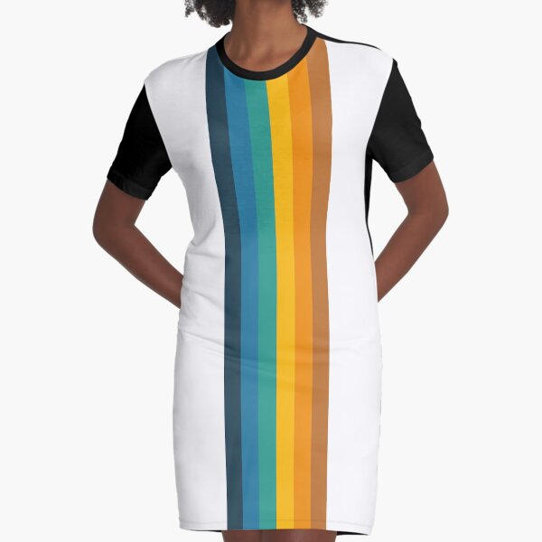 Multi colored 2024 vertical striped dress