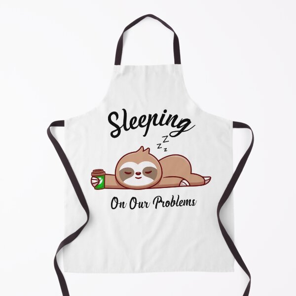 Item preview, Sleeping On Our Problems Funny And Cute Sloth Animal With Coffee designed and sold by Kitten2220.