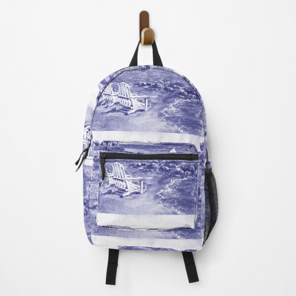 Item preview, Purple Blue Very Peri Two White Chairs Ocean Watercolor Seascape designed and sold by Irina Sztukowski.