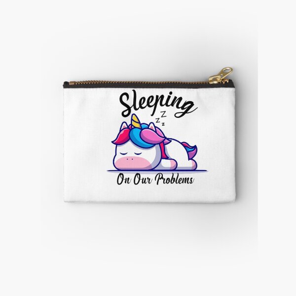 Item preview,  Sleeping On Our Problems Funny And Cute Unicorn Illustration designed and sold by Kitten2220.