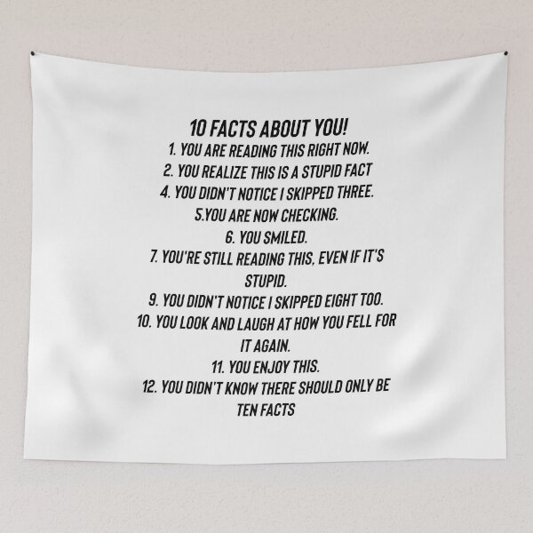 Item preview, 10 Facts About You! designed and sold by TopMerchz.