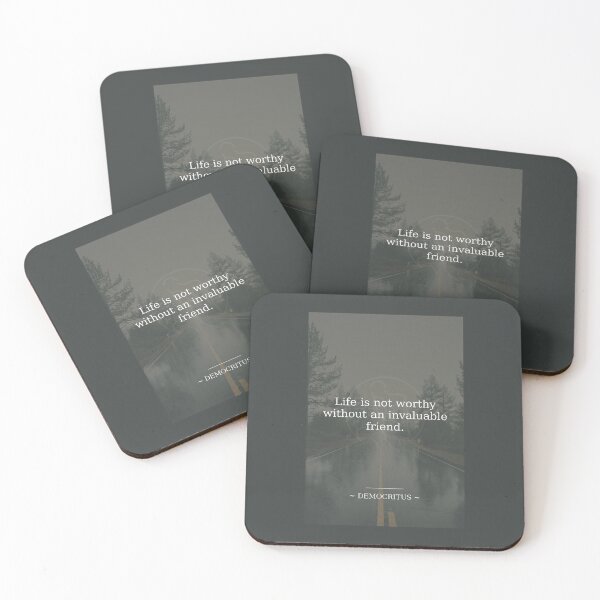 Item preview, Democritus Valued Friends Quote designed and sold by grphilosopher.