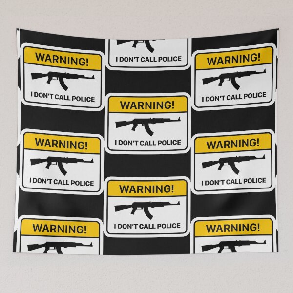 Item preview, Warning I Don't Call Police -design designed and sold by RENAGADE4LYF.