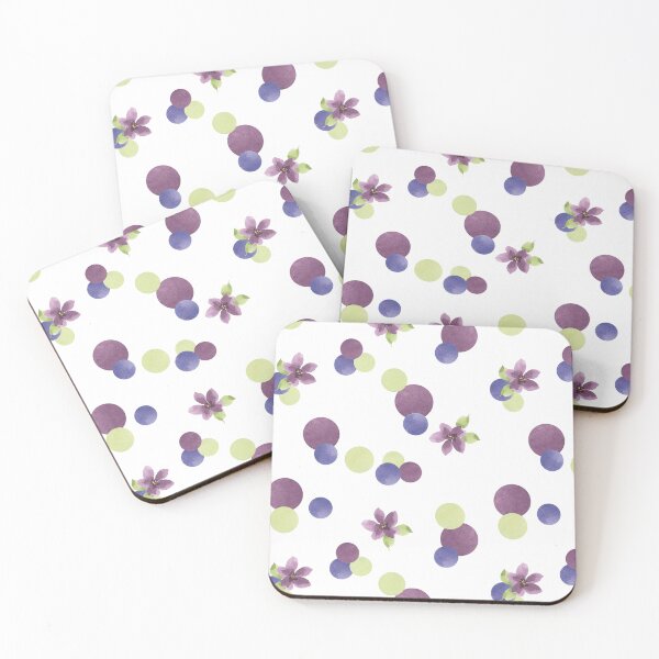 Item preview, Watercolor Flowers And Polka Dots designed and sold by HildegunStudio.