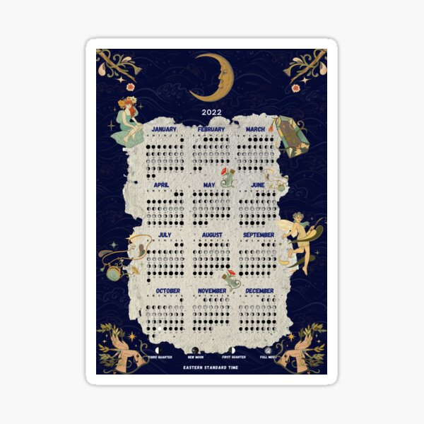 Calendrier Lunaire 2023 Sorcellerie Produits Sur Le Thème Calendrier Des Phases De Lune | Redbubble