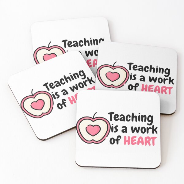 Item preview, Teaching Is A Work of HEART- Pink Apple Heart -Gifts for Teachers designed and sold by designsbyreaia.