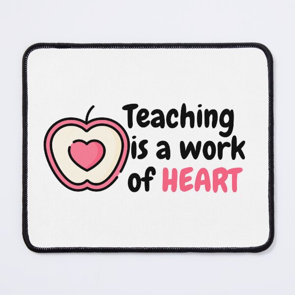 Item preview, Teaching Is A Work of HEART- Pink Apple Heart -Gifts for Teachers designed and sold by designsbyreaia.