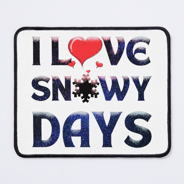 Item preview, I love snowy days red heart light stars designed and sold by Chaos-Touch.