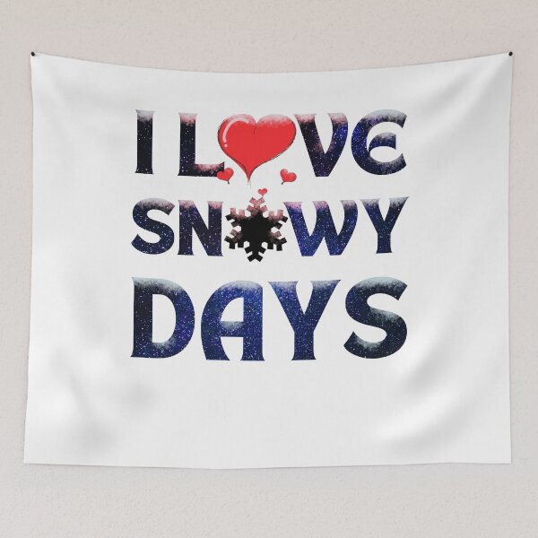 Item preview, I love snowy days red heart light stars designed and sold by Chaos-Touch.
