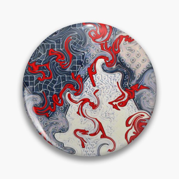 Item preview, White red blue - dynamic fantasy pattern partly with lettering designed and sold by kikidu21.