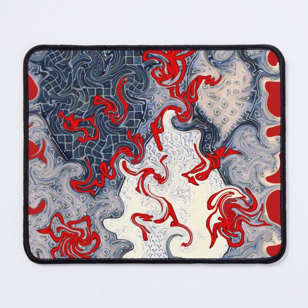Item preview, White red blue - dynamic fantasy pattern partly with lettering designed and sold by kikidu21.