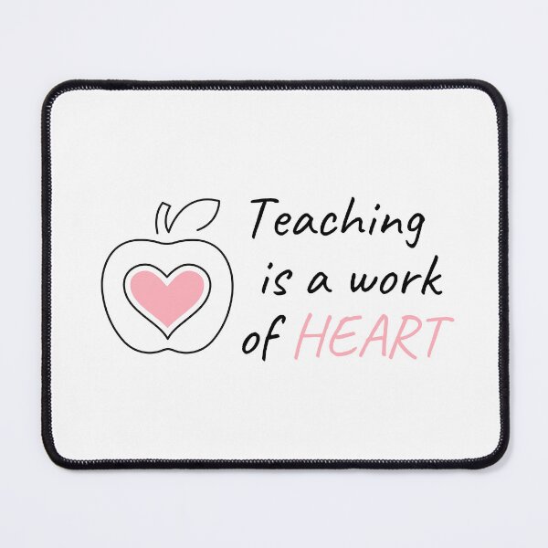 Item preview, Teaching Is A Work of HEART- Pink Apple Heart -Gifts for Teachers designed and sold by designsbyreaia.