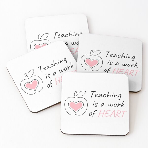 Item preview, Teaching Is A Work of HEART- Pink Apple Heart -Gifts for Teachers designed and sold by designsbyreaia.