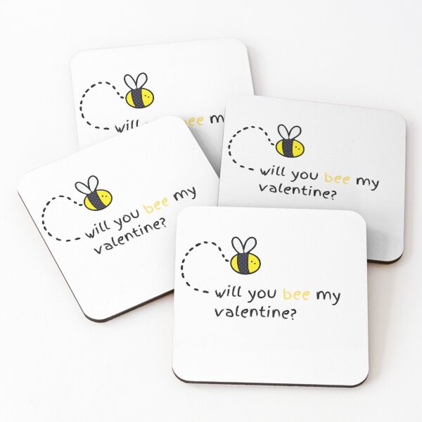 Item preview, Will You BEE My Valentine? - Cute Bee Puns designed and sold by designsbyreaia.