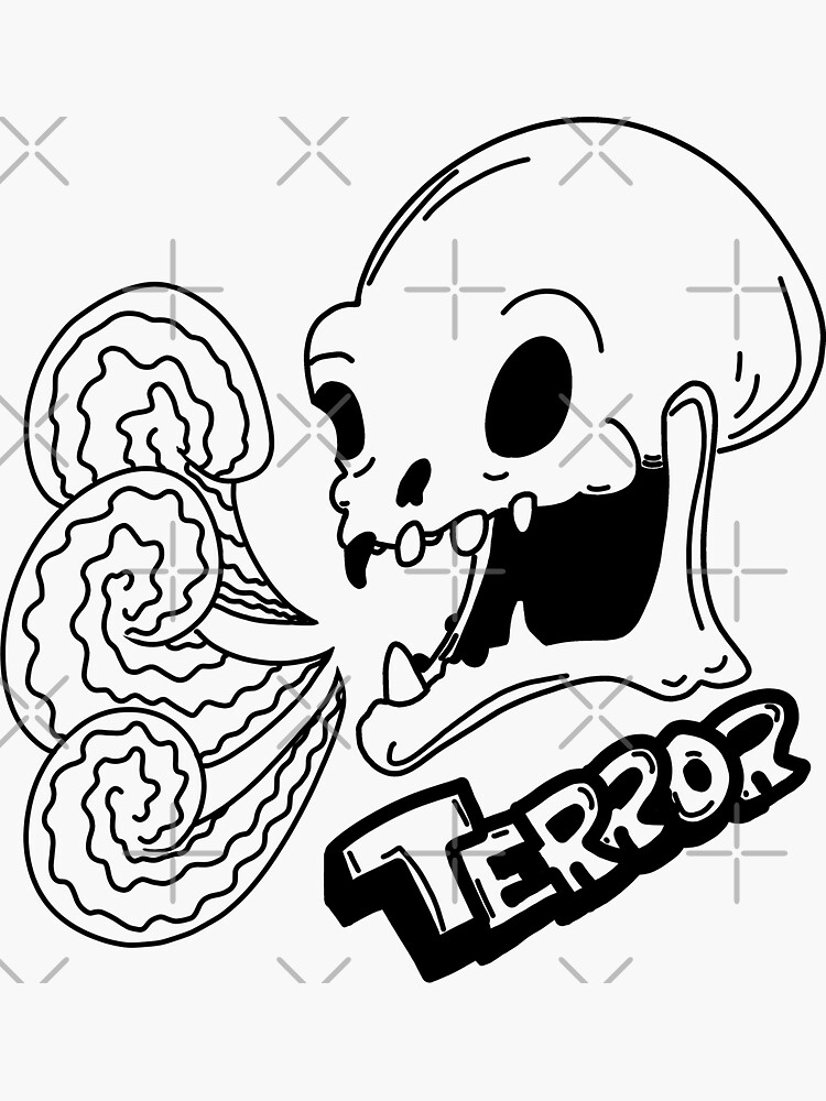 Sticker for Sale mit Schädel-Terror-TätowierungTraditionelle