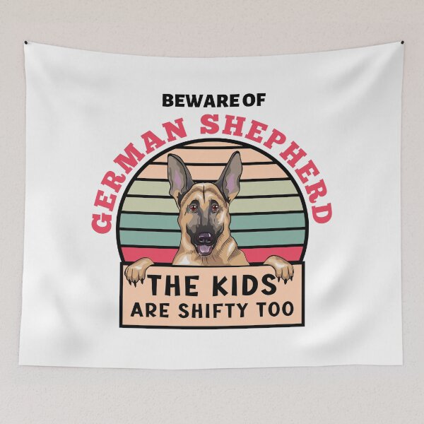 Item preview, Funny Beware Of German Shepherd designed and sold by momofdoggos.