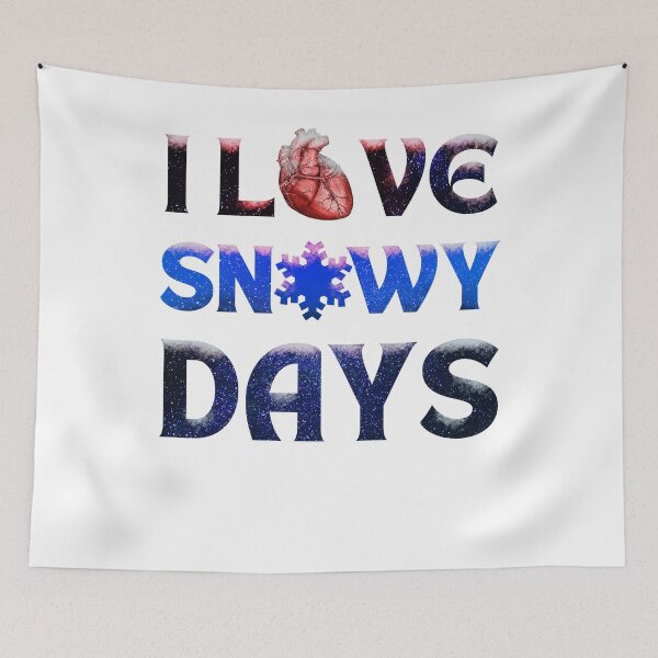 Item preview, I love snowy days red human heart red light in stars designed and sold by Chaos-Touch.