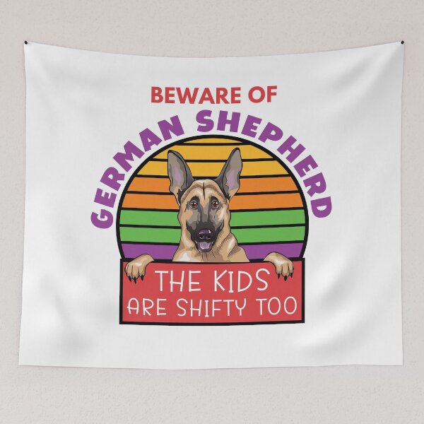 Item preview, Funny Beware Of German Shepherd designed and sold by momofdoggos.