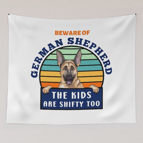Item preview, Funny Beware Of German Shepherd designed and sold by momofdoggos.