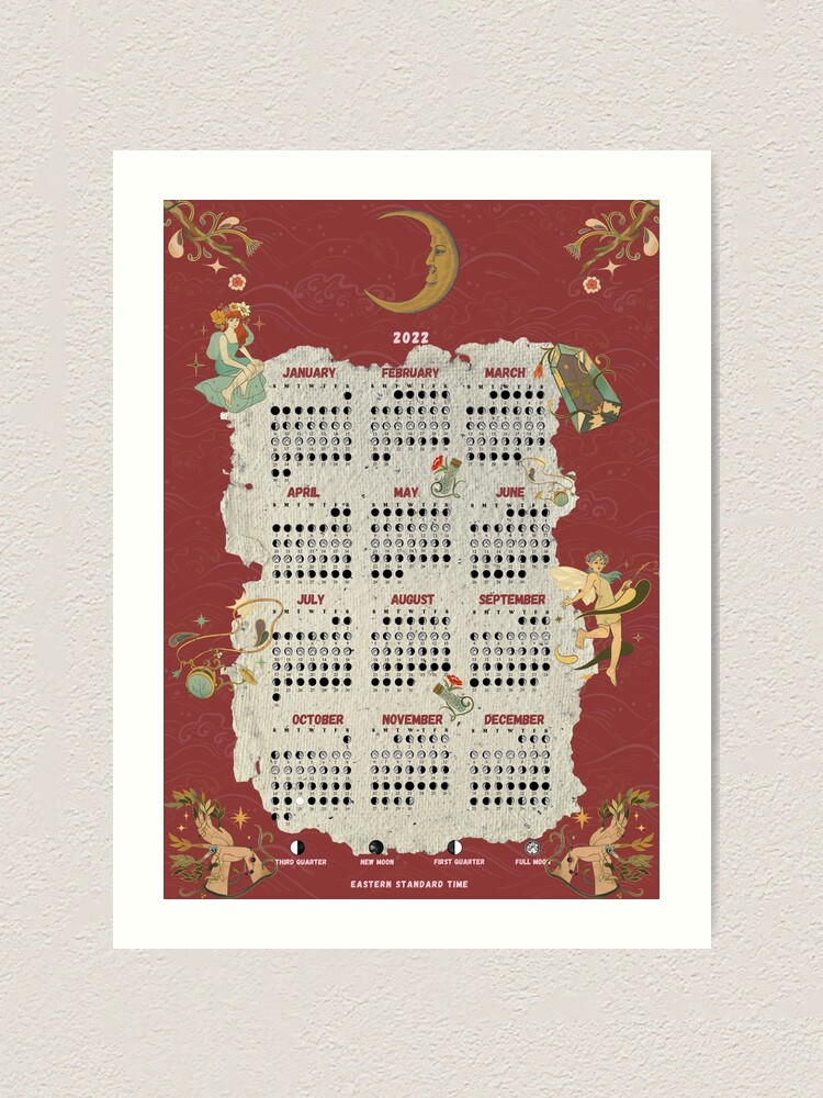 "Calender with Lunar Chronicles 2022 Red Moon Calender Red Lunar
