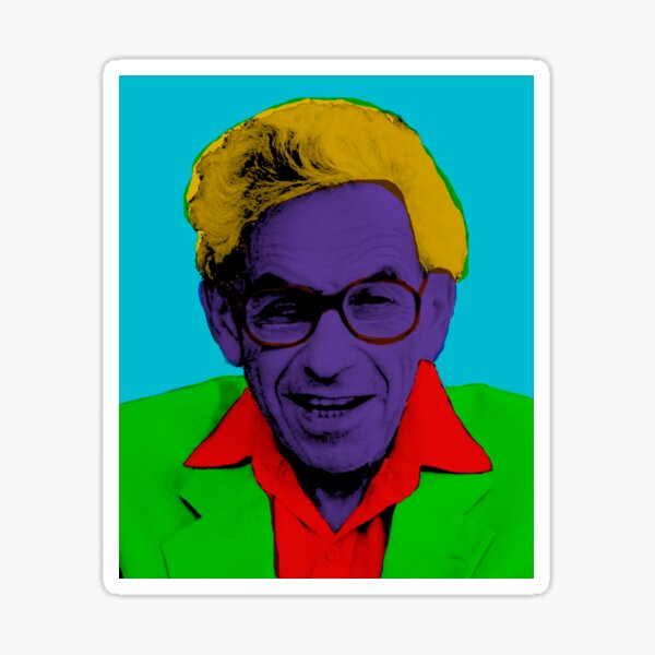 Paul Erdös à la Warhol A Sticker
